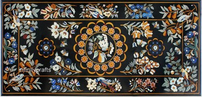Look Marbre Dîner Table Haut Mosaïque Art Decent Look Café 76.2x152cm 