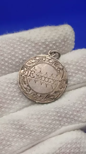 Georgian enamelled George IV Silver Shilling Coin Counterstamped Pendant. Emily. 3