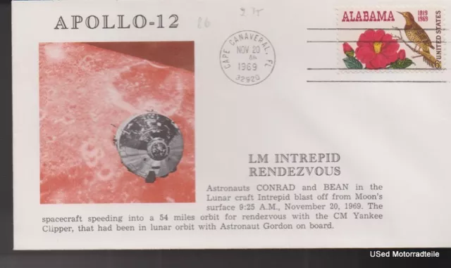 Apollo 12 LM Intrepid Rendezvous FDC Ersttagsbrief 1969 #1#