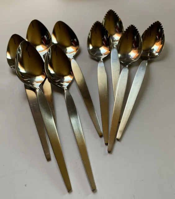 Oneida Community Stainless SATINIQUE Teaspoons Grapefruit Spoons FREE SHIPPING