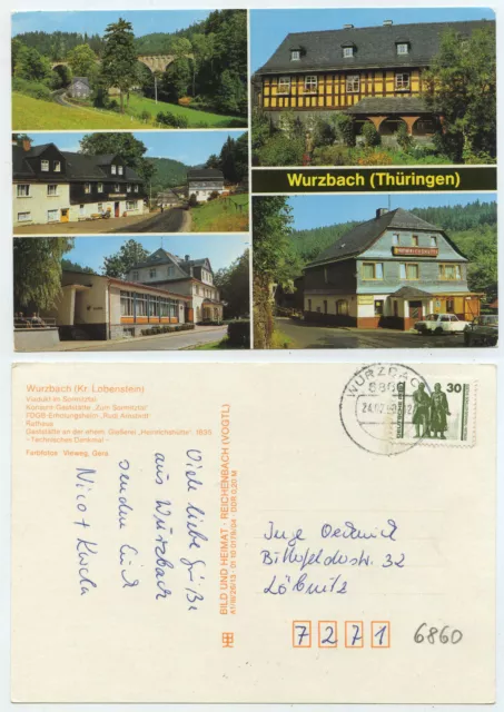 63945 - Wurzbach - postcard, run 24.7.1990