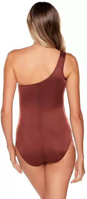 Miraclesuit TAMARIND Jena One Shoulder Tummy Control One Piece Swimsuit, US 12 2