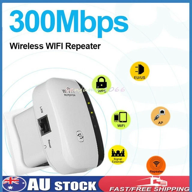 7links ripetitore wifi: Set di 2 Mini Wi-Fi Repeater con tasto WPS, 300 Mbit/s, 2,4 GHz e LAN (extender WiFi