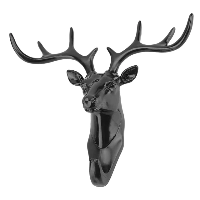 Deer Antler Key Rack Hanger Coat Hooks Hat Towel Cast Iron Wall Mount Cabin H XL