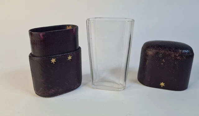 Porte verres en métal argenté et 6 verres apéritif vintage - Arts de la table