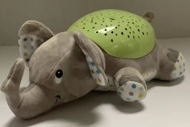 SwaddleMe Elephant Slumber Buddies Soother Gray Green Light Music Baby Toy