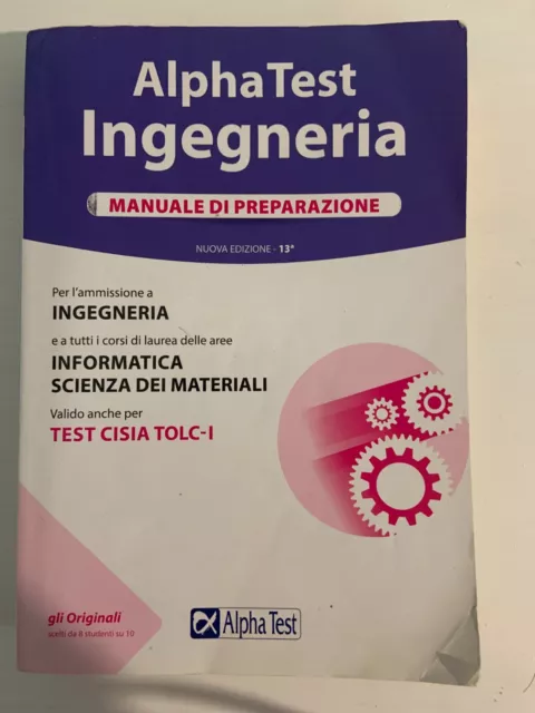 ALPHA TEST INGEGNERIA TOLC-I - Kit completo di preparazione Edizione  2021-22 EUR 60,00 - PicClick IT