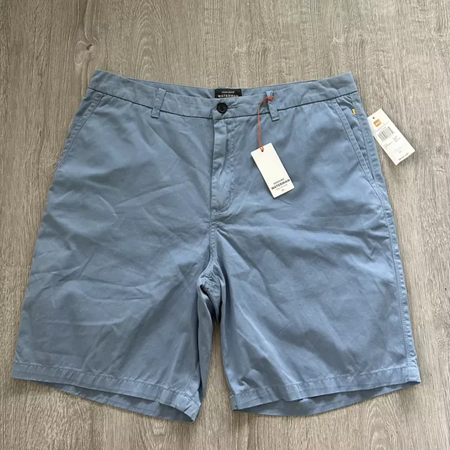 Quiksilver Waterman Collection Mens 36 Chino Shorts Casual Blue Cotton NEW