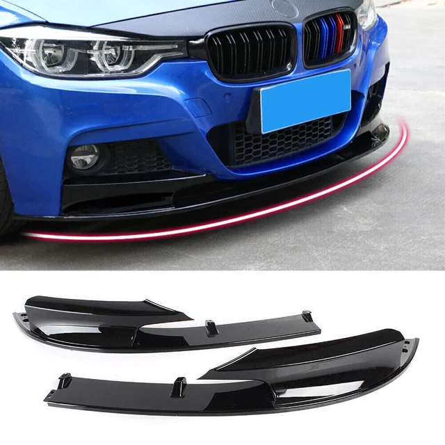 Lippe Frontspoiler Spoiler Stoßstange vorne Schwarz Glänz für BMW F30 3er 12-18