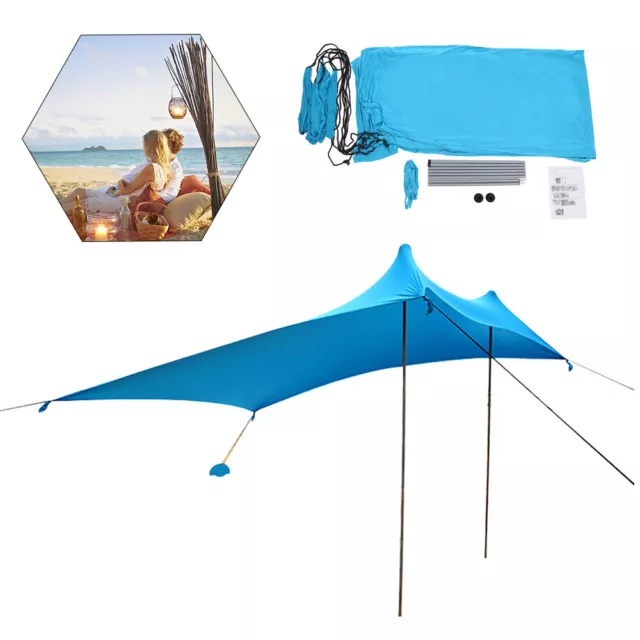 Tenda da spiaggia parasole ombrellone mare protezione telo escursionismo UPF50