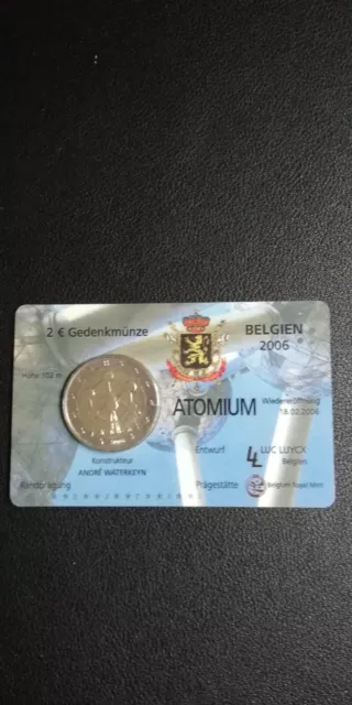 Coincard 2euro commémorative Belgique 2006 - Atomium