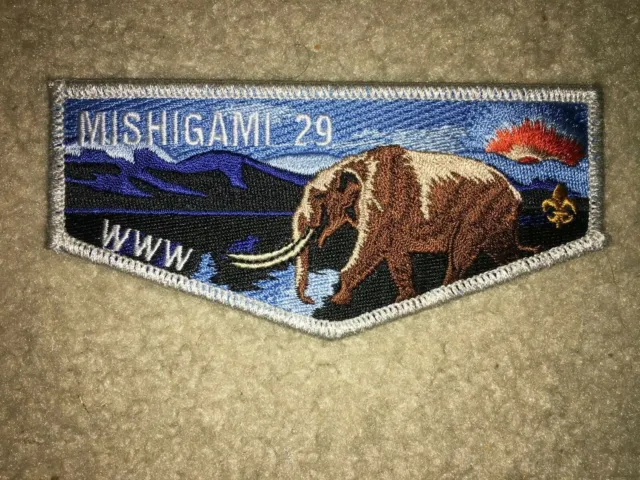 Boy Scout Mishigami OA Lodge 29 Michigan Crossroads Council First S1 Flap Patch