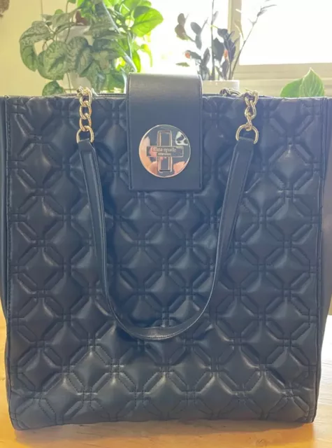 Kate Spade New York "Astor Court Marlene" Large Black Quilted Leather Tote $458