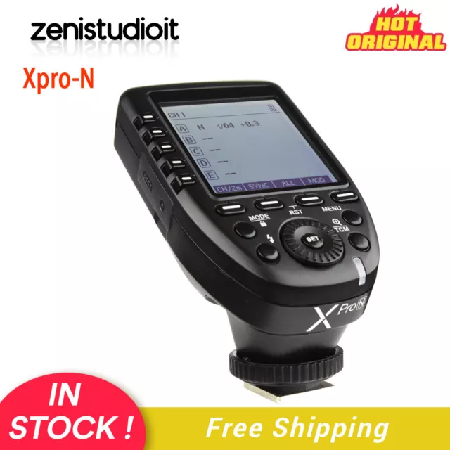 US Godox Xpro-N 2.4G TTL HSS Camera Flash Trigger Transmitter For Nikon DSLR