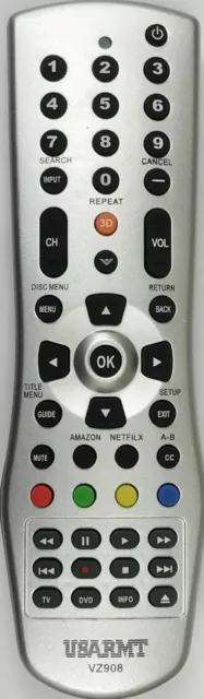 Universal Remote for almost all Vizio LCD LED TV & Vizio Blue ray DVD