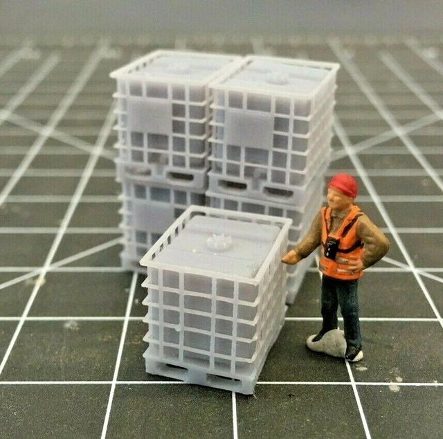 1/87 HO SCALE IBC Pallet Tanks (5) Resin Model Railway Industry Farm 1/87 HO SCALE IBC Pallet Tanks (5) Resin Model Railway Industry Farm