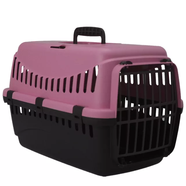 Pink Portable Pet Carrier Cat Puppy Travel Cage Dog Carry Basket Transporter Box