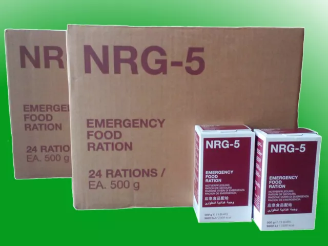 (13,75€/kg)2 Kartons NRG-5 Notnahrung, Notverpflegung, Survival,Langzeitnahrung