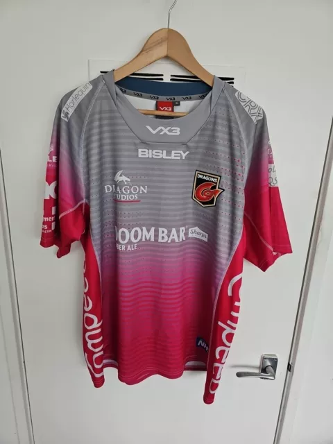 Dragons Rugby European Shirt 2020/2021 VX3 XL Pink Jersey Top Newport Gwent