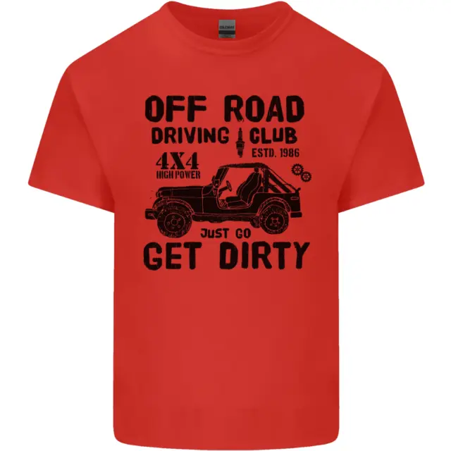 T-shirt da uomo in cotone Off Road Driving Club Get Dirty 4x4 divertente 3