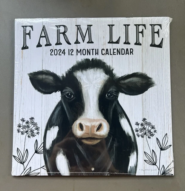 12 MONTH WALL Calendar 2025 Farm Life Farmhouse Dollar Tree 11" X 22