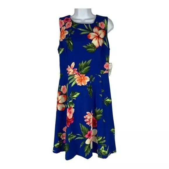 Jessica Howard Women's Floral Print Fit & Flare Dress Size 8