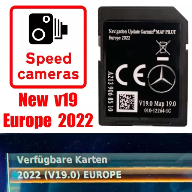 ✅ Mercedes v19 Europa 2022 - Radares de Velocidad - Garmin Audio 20 Star 2 ✅