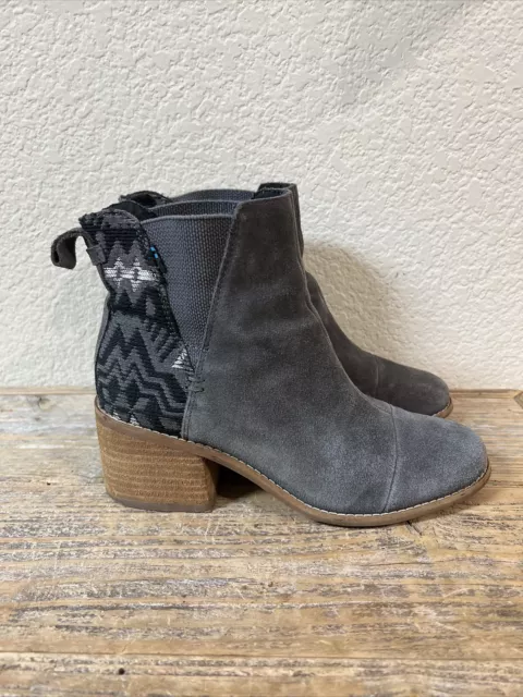 TOMS WOMENS ESME Bootie Taupe Suede Size 10 M 45.00 PicClick