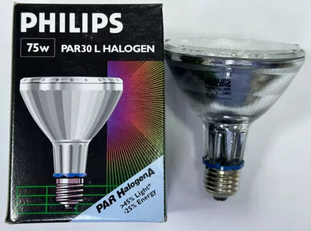 2x 75W Philips PAR30 Halogen Reflector Dimmable Light Bulb =100W R95 ES E27 Lamp