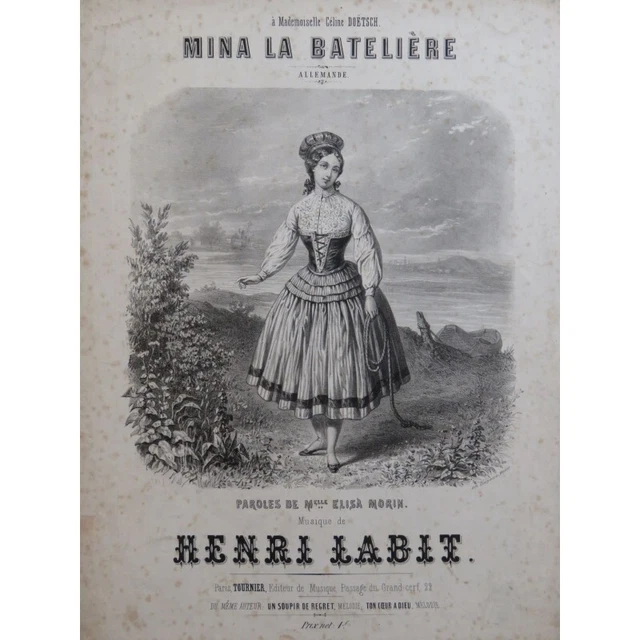 LABIT Henri Mina la Batelière Chant Piano ca1860