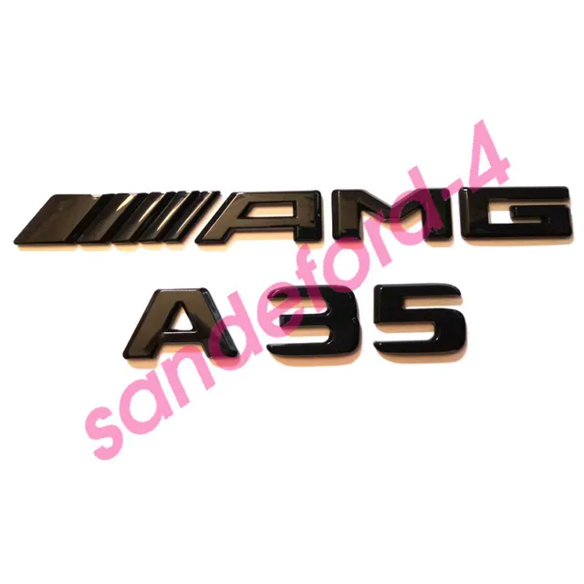 A35 + AMG Badge Gloss Black Trunk Emblem Mercedes Benz New 2020 Version