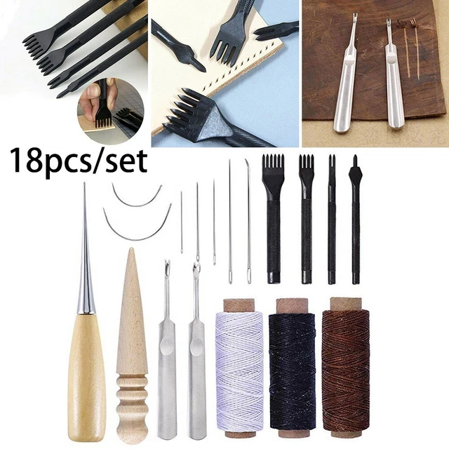 5 * 13 * 3cm Kit Artesanía Retro Trabajo Hágalo Usted Mismo Artesanía Costura de Cuero