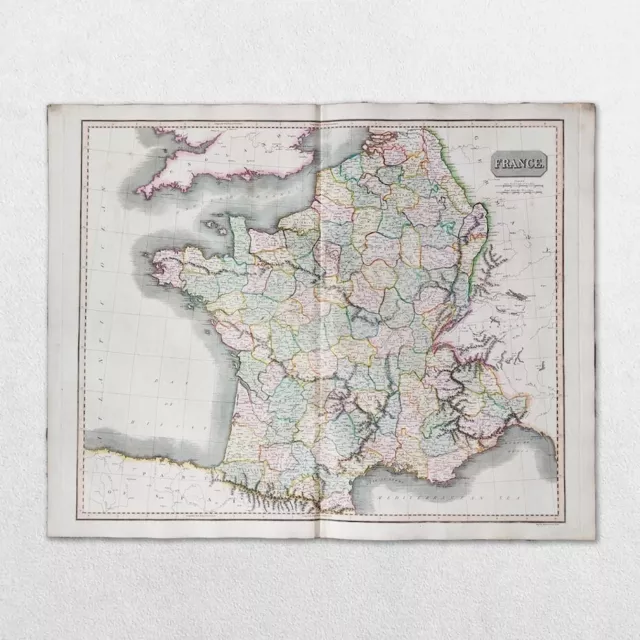 Antique 19Th Century World Atlas Map John Thomson 1814 France