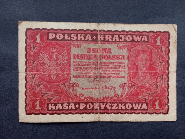 Poland 1 Marka 1919 Banknote
