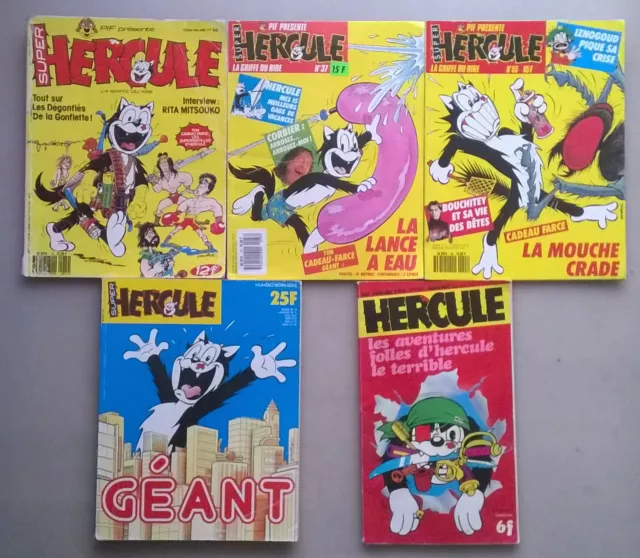 Lot de 5 BD anciennes " Super Hercule " - Editions VAILLANT
