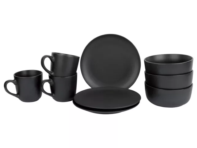 ERNESTO® Geschirr Set, 18-teilig (schwarz) - B-Ware sehr gut