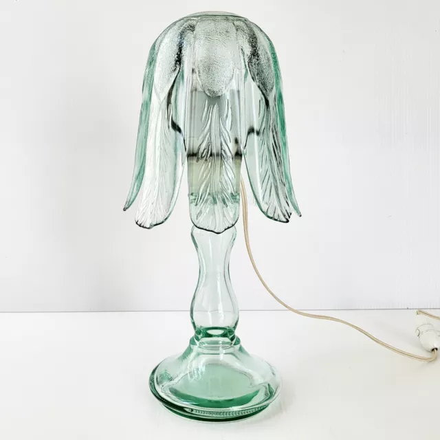 Magnífico Lámpara de Mesa Vintage Antigua 1950 Vidrio Firmada" Vea " 50S 1950S
