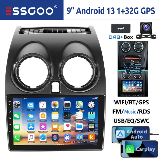 DAB+ Für Nissan Qashqai J10 2007-2015 Android 13 Carplay