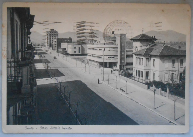 Cartolina Cuneo corso Vittorio Veneto