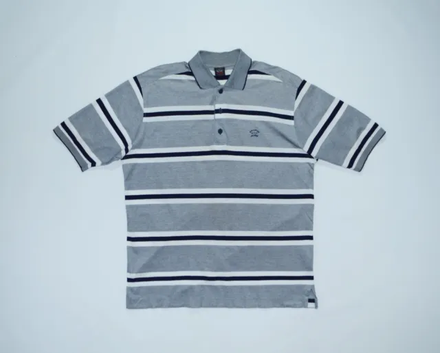 Paul & Shark Striped Cotton Polo Shirt Size L