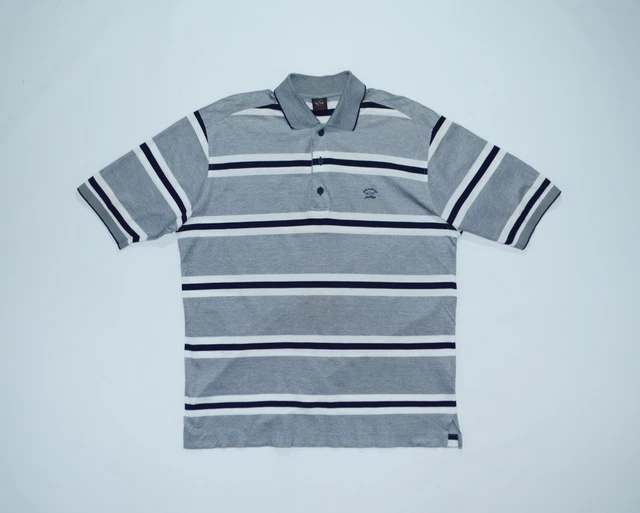 Paul & Shark Striped Cotton Polo Shirt Size L