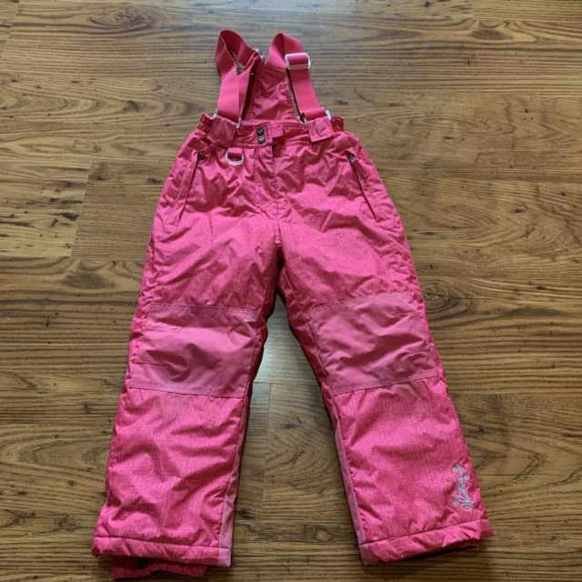 32 Degrees Weatherproof Pink Winter Snowsuit Snow Bib Suspender Pants 5-6