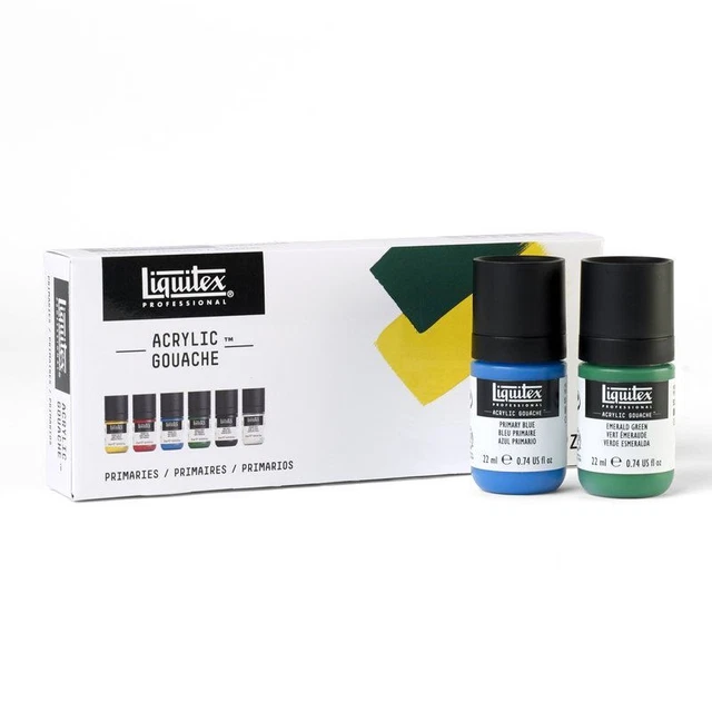 Liquitex Professionnel Acrylique Gouache Primaries Set 6 X 22ml