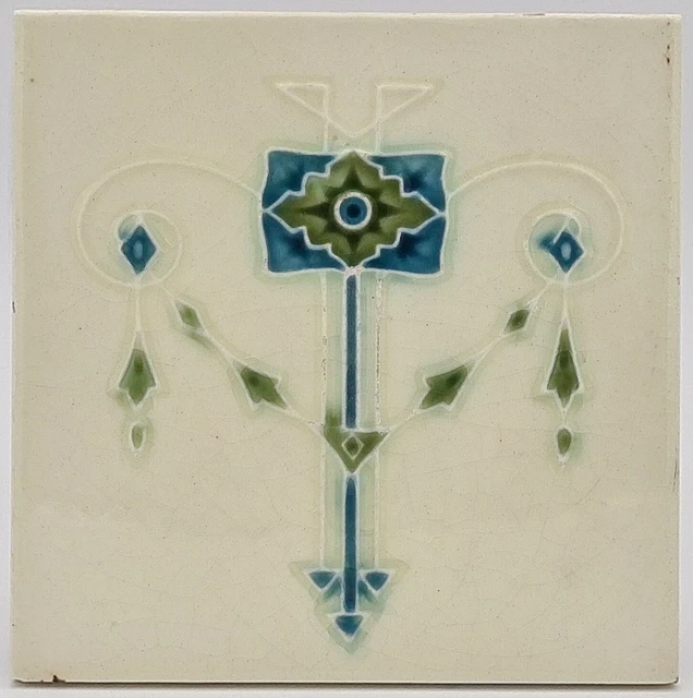 Antique Fireplace Tile Relief Moulded Lea & Bolton C1920s AE1