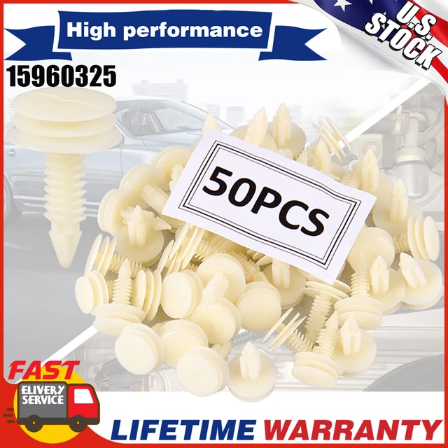 50pcs Car Door Panel Retainer Clips Rivet for GM 15960325 GMC & Chevrolet Chevy