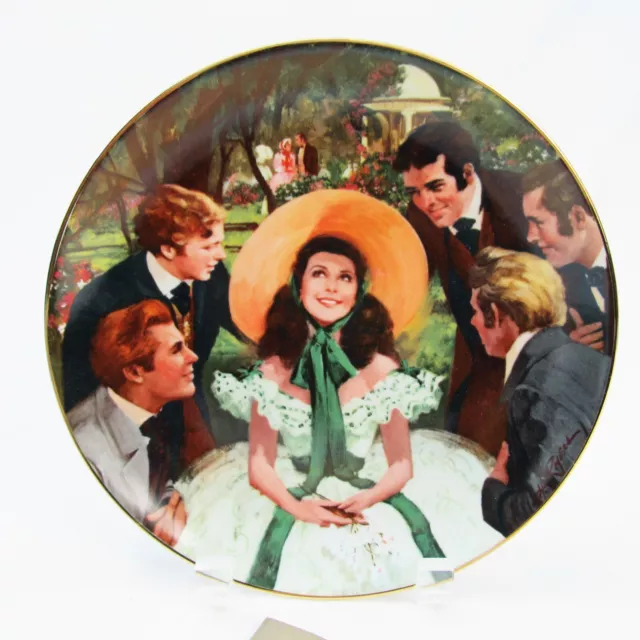 Gone with the Wind collector's Plate #1 W S George 1988 Scarlett and her Suitors