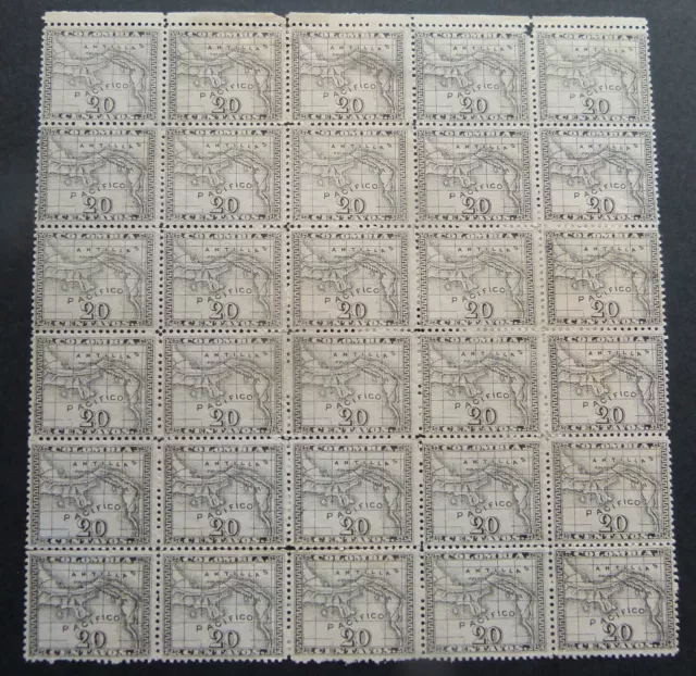 Repubblica colombiana Panama 1887-88 blocco francobollo 20 centesimi