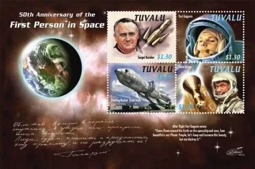 Tuvalu 2011 - 50th Anniversary First Man in Space - Sheetlet MNH - Part 2