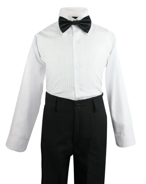 Set cravatte con fiocco smoking formale 5 pezzi vestibilità classica per bambini a scelta dei colori 4