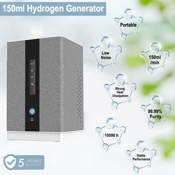 Générateur D'Eau Hydrogène Portable - Machine à Eau Riches En Hydrogène Avec écran Tactile 2L